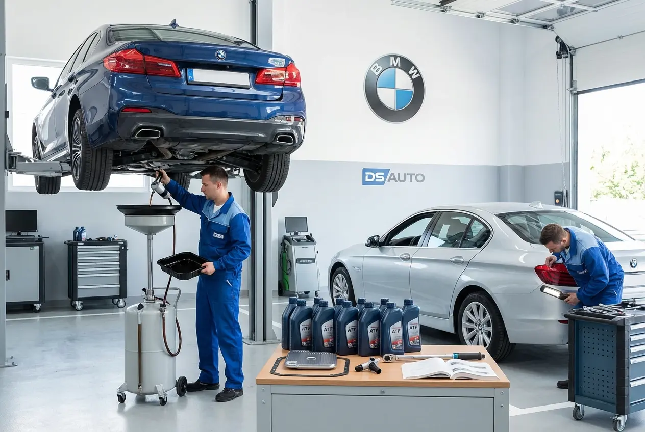 Аппаратная замена масла в АКПП BMW в автосервисе DS Auto в Жуковском

