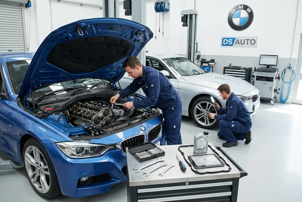 Проверка и регулировка зазоров клапанов двигателя BMW в автосервисе DS Auto в Жуковском
